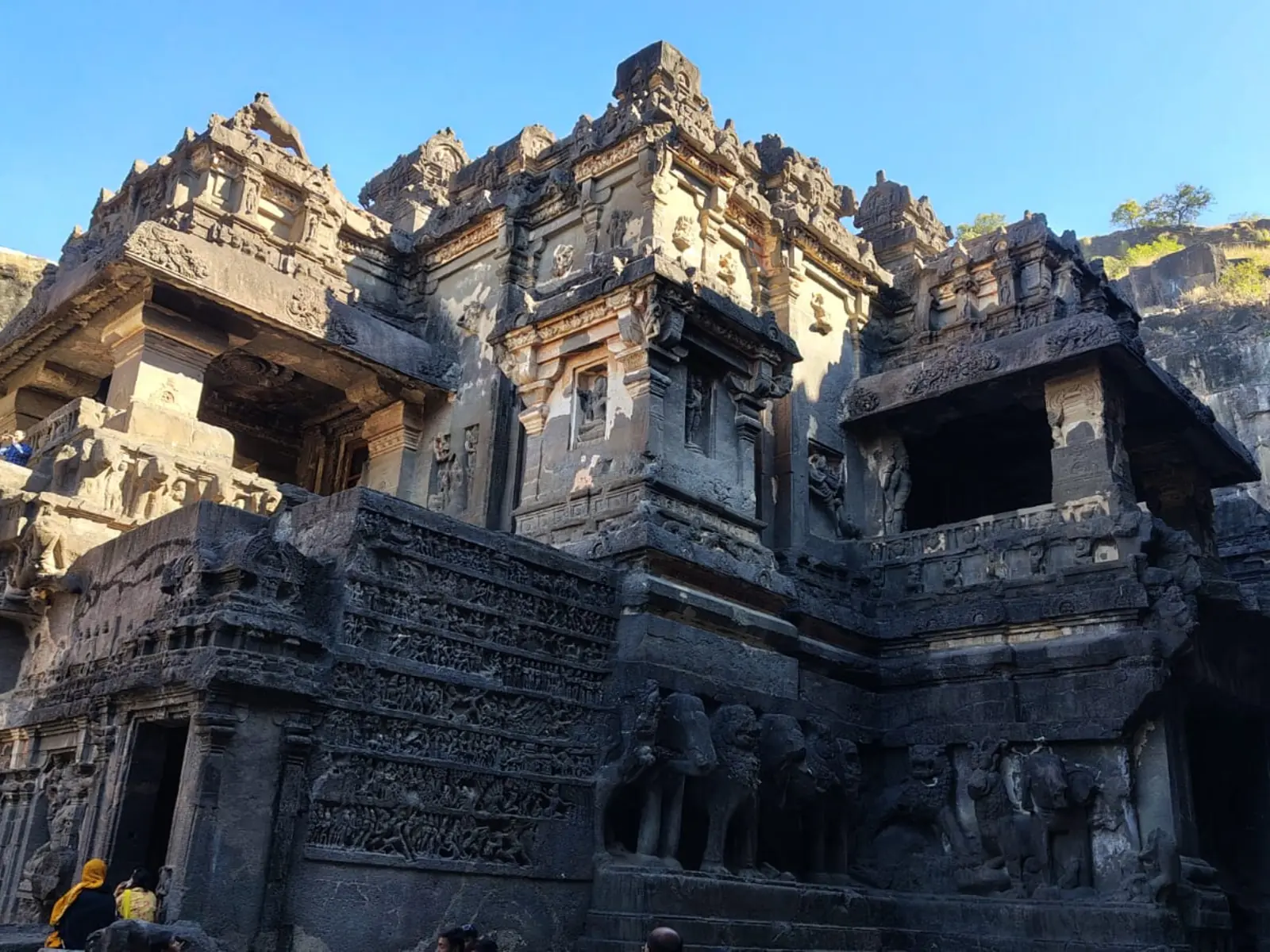 Rock-cut temple architecture at the Ellora Caves photographed during my travels.
